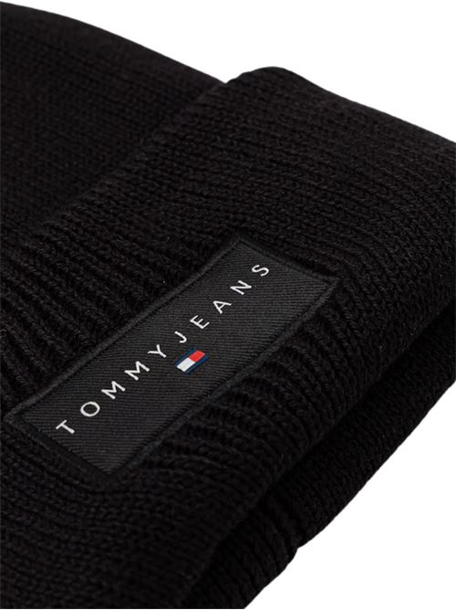 Cappello in maglia di cotone nero Tommy Jeans | AM0AM13666BDS